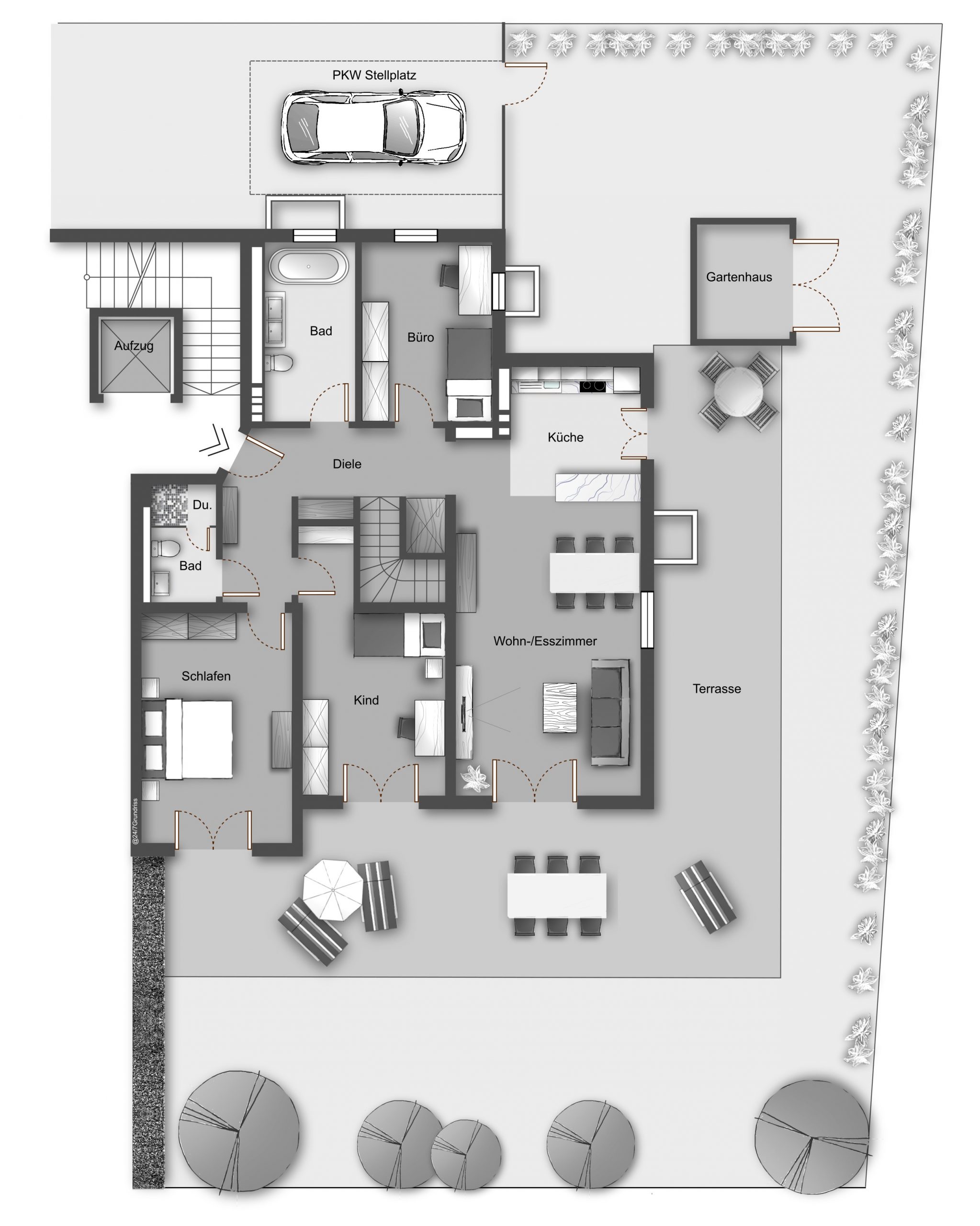 Erdgeschoss – 4 Zimmer